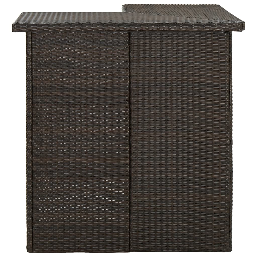 Kutni barski stol smeđi 100 x 50 x 105 cm od poliratana