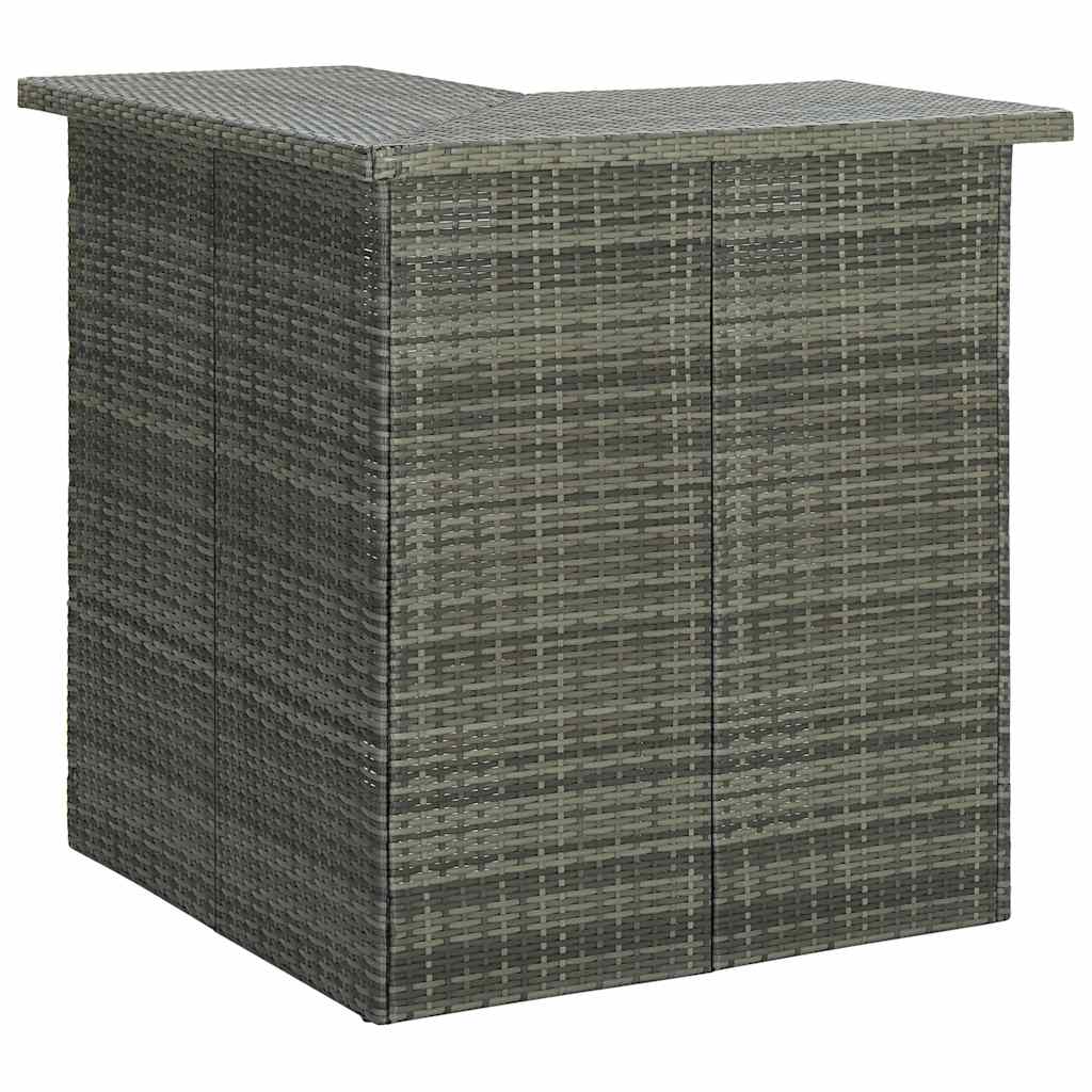 Kutni barski stol sivi 100 x 50 x 105 cm od poliratana