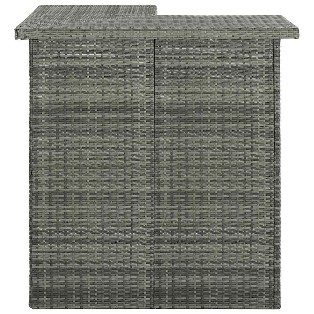 Kutni barski stol sivi 100 x 50 x 105 cm od poliratana