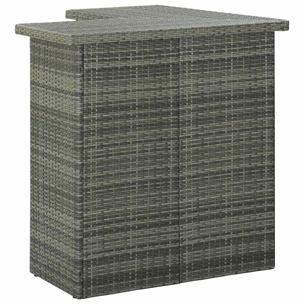 Kutni barski stol sivi 100 x 50 x 105 cm od poliratana