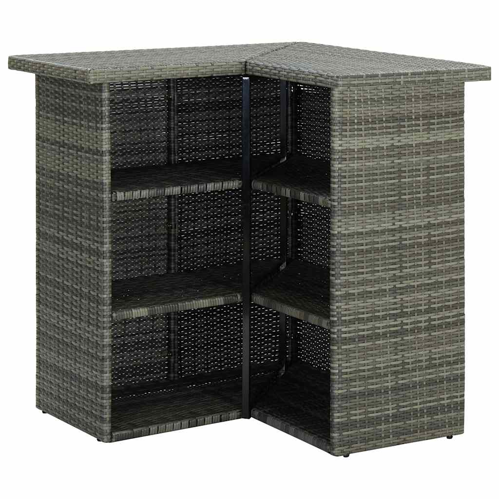Kutni barski stol sivi 100 x 50 x 105 cm od poliratana