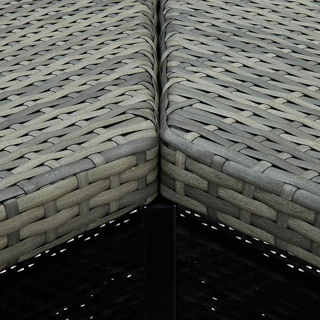 Kutni barski stol sivi 100 x 50 x 105 cm od poliratana