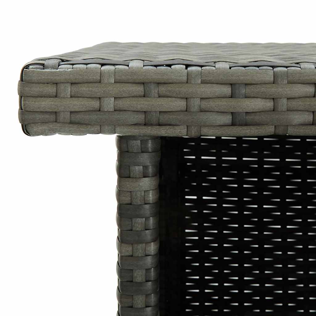 Kutni barski stol sivi 100 x 50 x 105 cm od poliratana