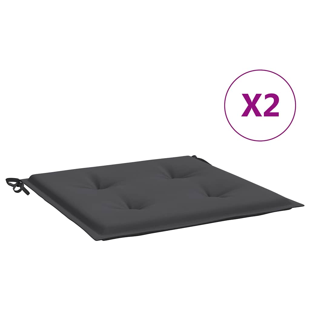Jastuci za vrtne stolice 2 kom antracit 40x40x4 cm od tkanine