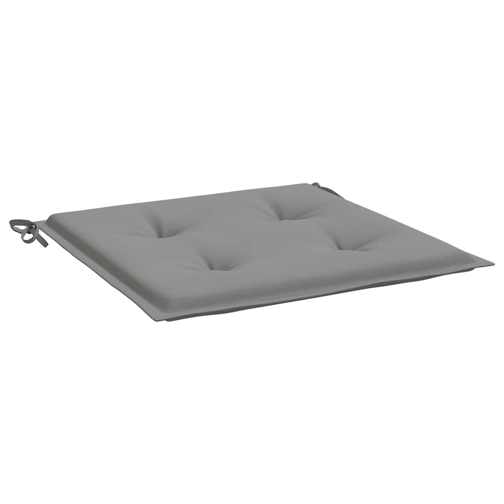 Jastuci za vrtne stolice 2 kom sivi 40x40x4 cm od tkanine