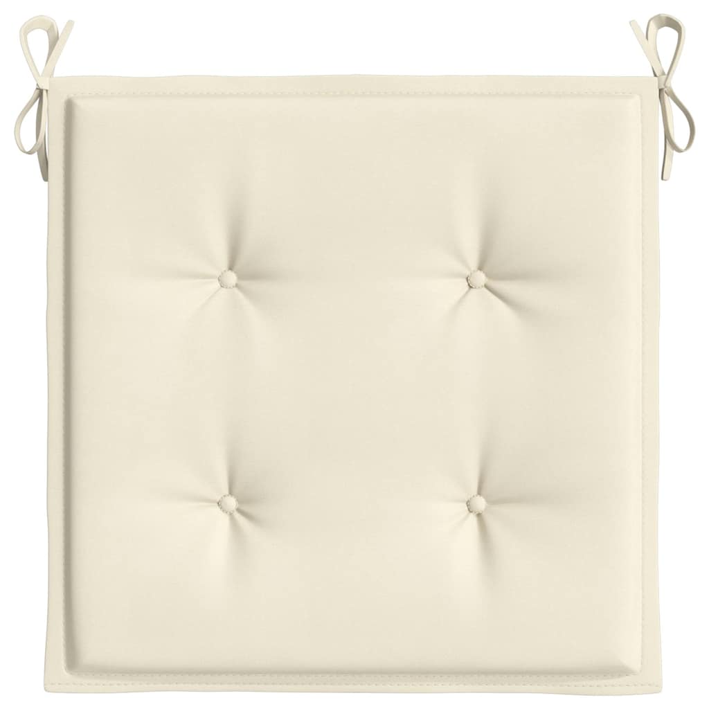 Jastuci za vrtne stolice 2 kom krem 40x40x4 cm od tkanine
