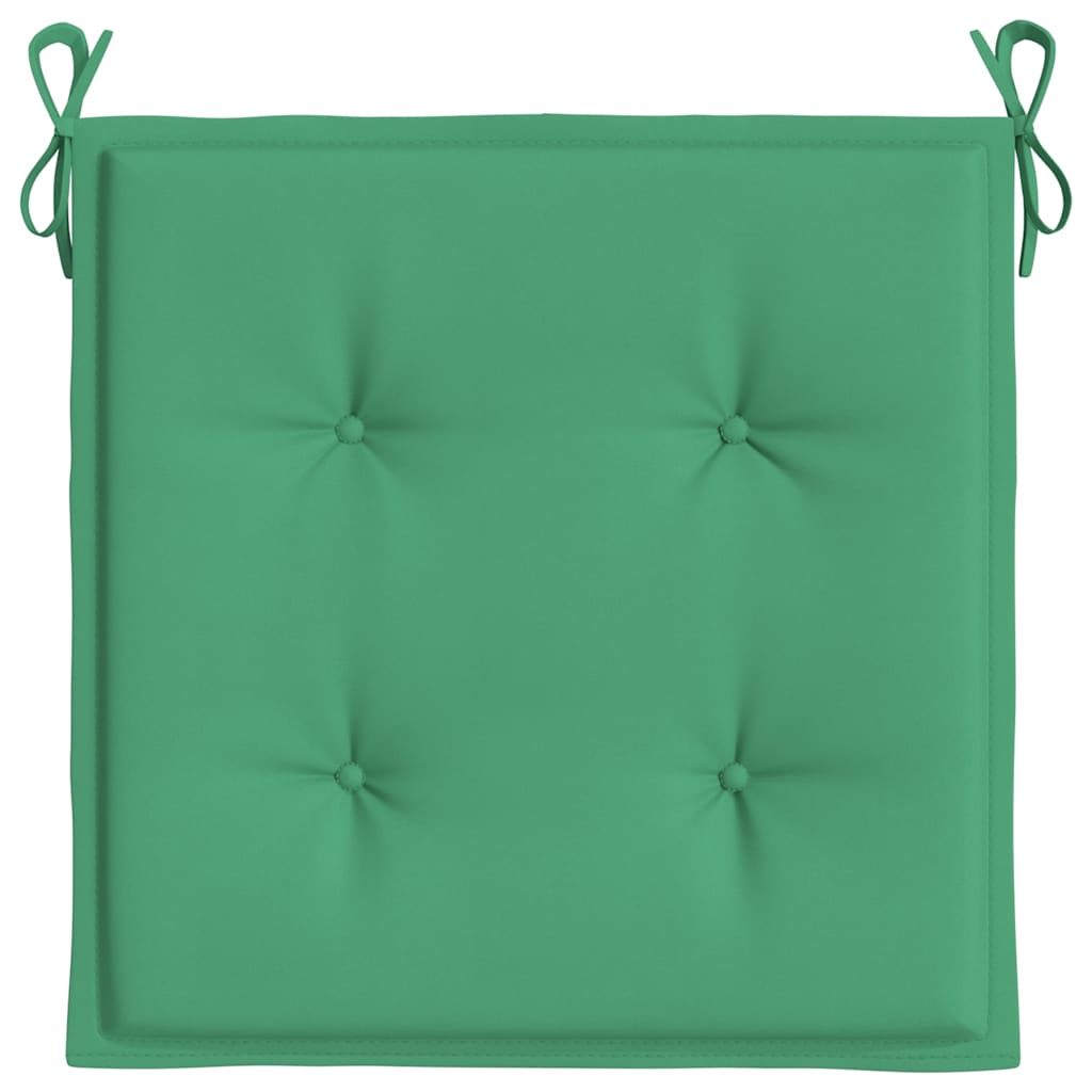 Jastuci za vrtne stolice 6 kom zeleni 40 x 40 x 4 cm od tkanine