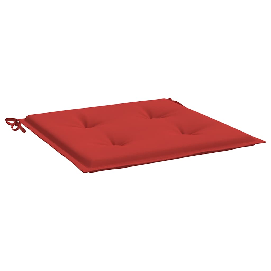 Jastuci za vrtne stolice 2 kom crveni 40x40x4 cm od tkanine