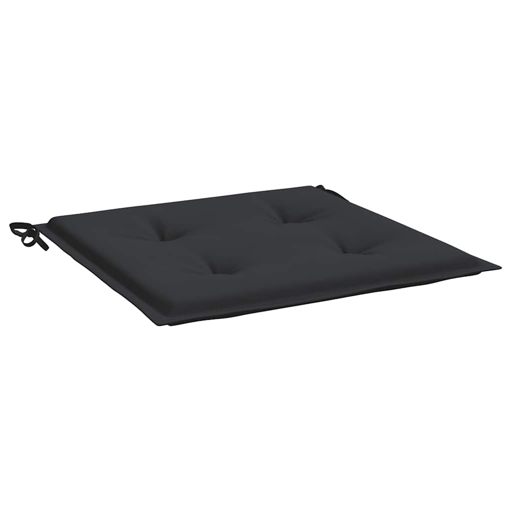 Jastuci za vrtne stolice 6 kom crni 40x40x4 cm od tkanine