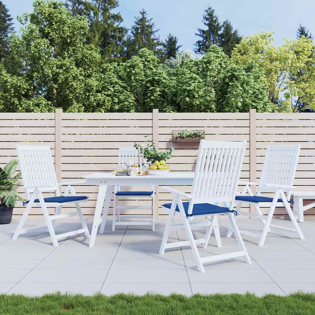 Jastuci za vrtne stolice 4 kom plavi 40x40x4 cm od tkanine
