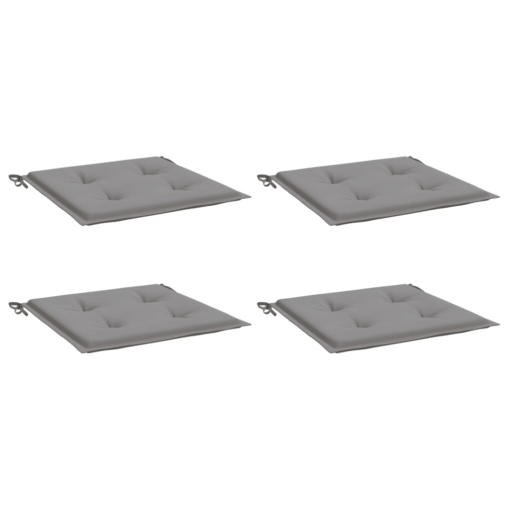 Jastuci za vrtne stolice 4 kom sivi 50 x 50 x 4 cm od tkanine