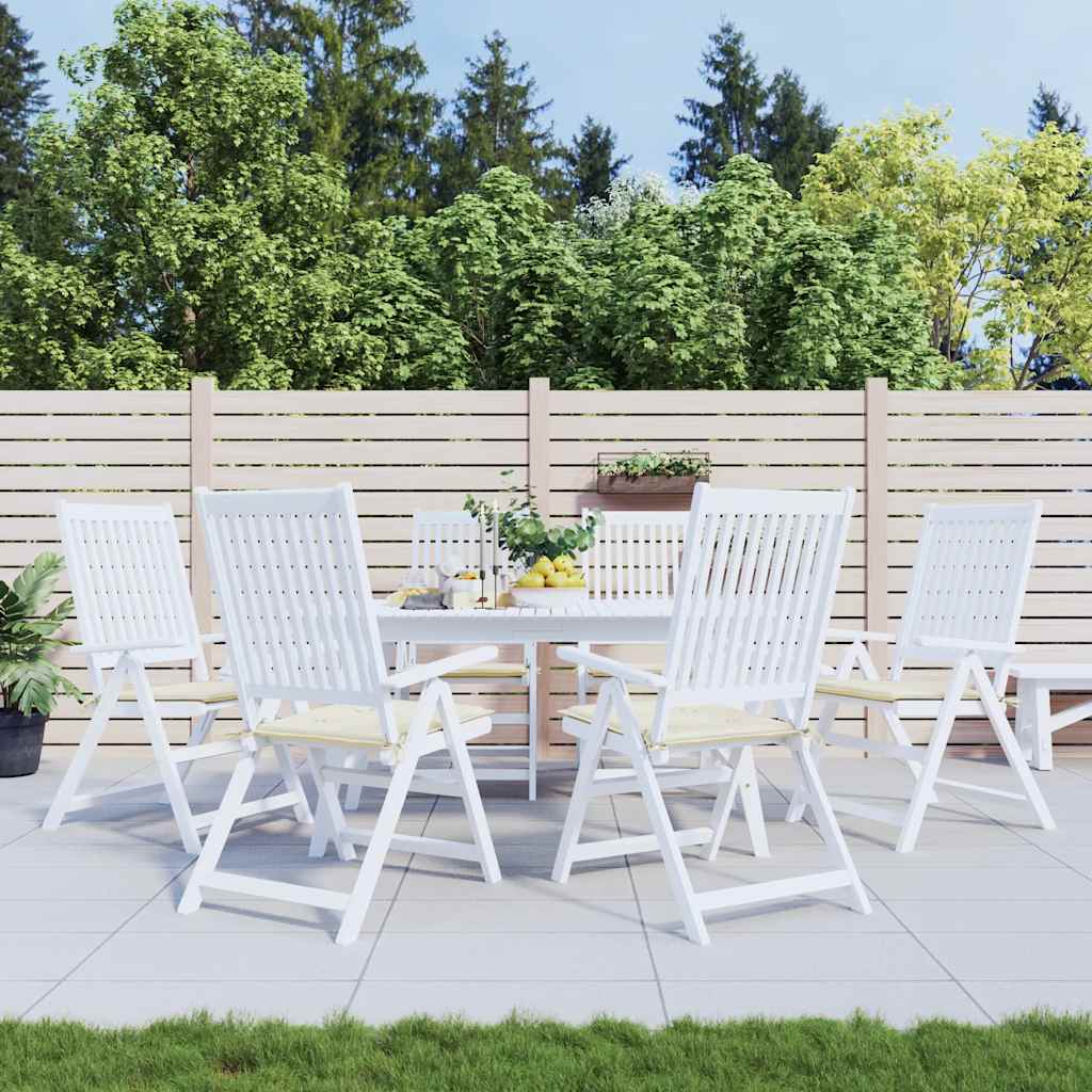 Jastuci za vrtne stolice 6 kom krem 50x50x2 cm tkanina Oxford