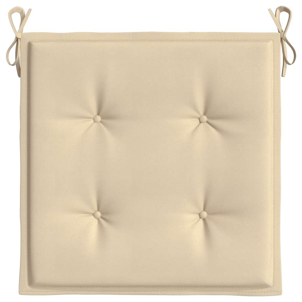 Jastuci za vrtne stolice 4 kom bež 50x50x4 cm od tkanine Oxford