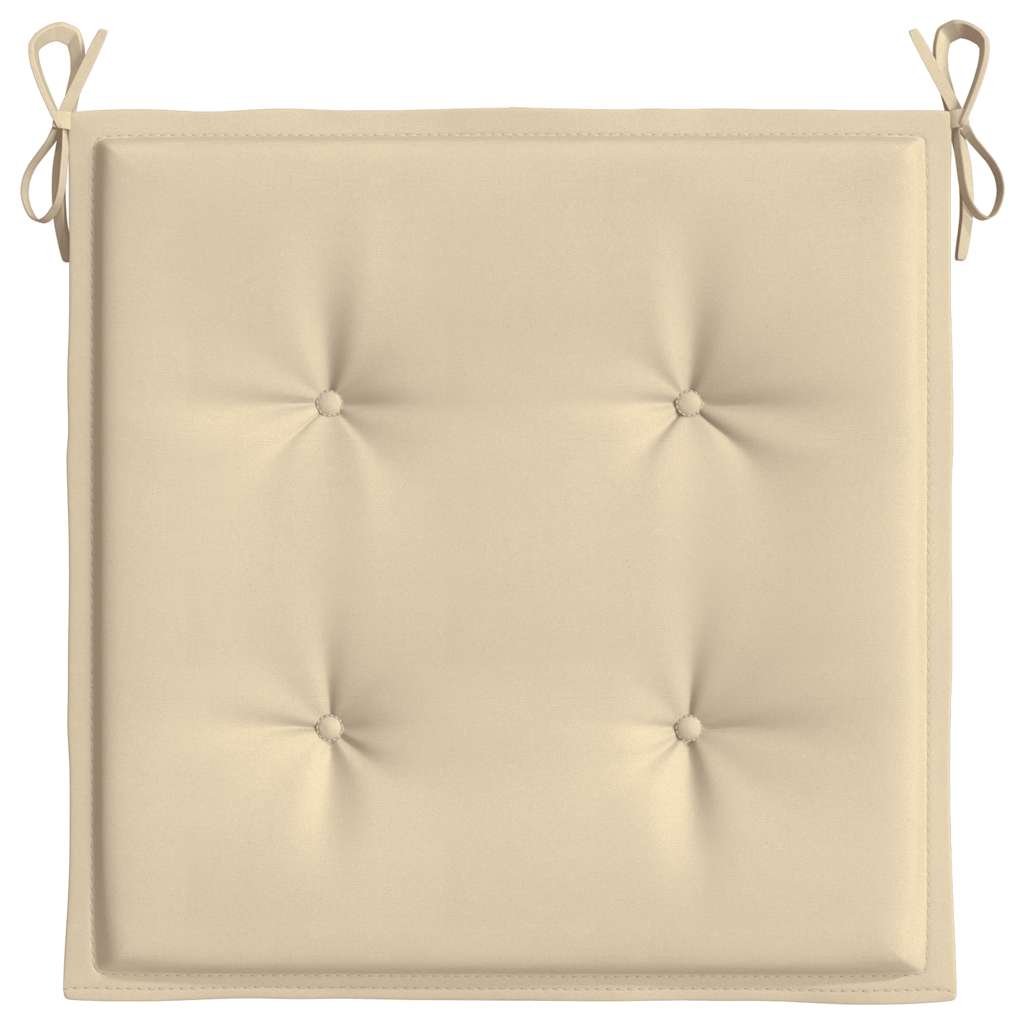 Jastuci za vrtne stolice 6 kom bež 50x50x4 cm od tkanine Oxford