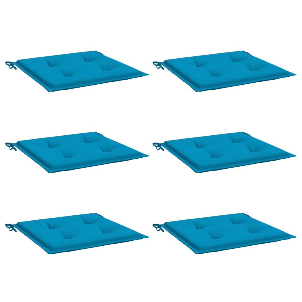 Jastuci za vrtne stolice 6 kom plavi 50 x 50 x 4 cm od tkanine