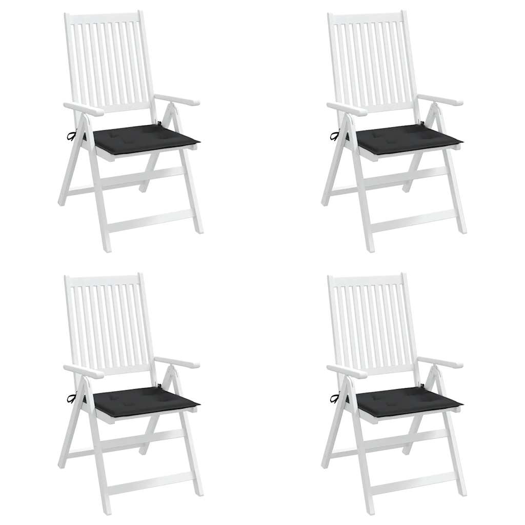 Jastuci za vrtne stolice 4 kom crni 50x50x4 cm tkanina Oxford