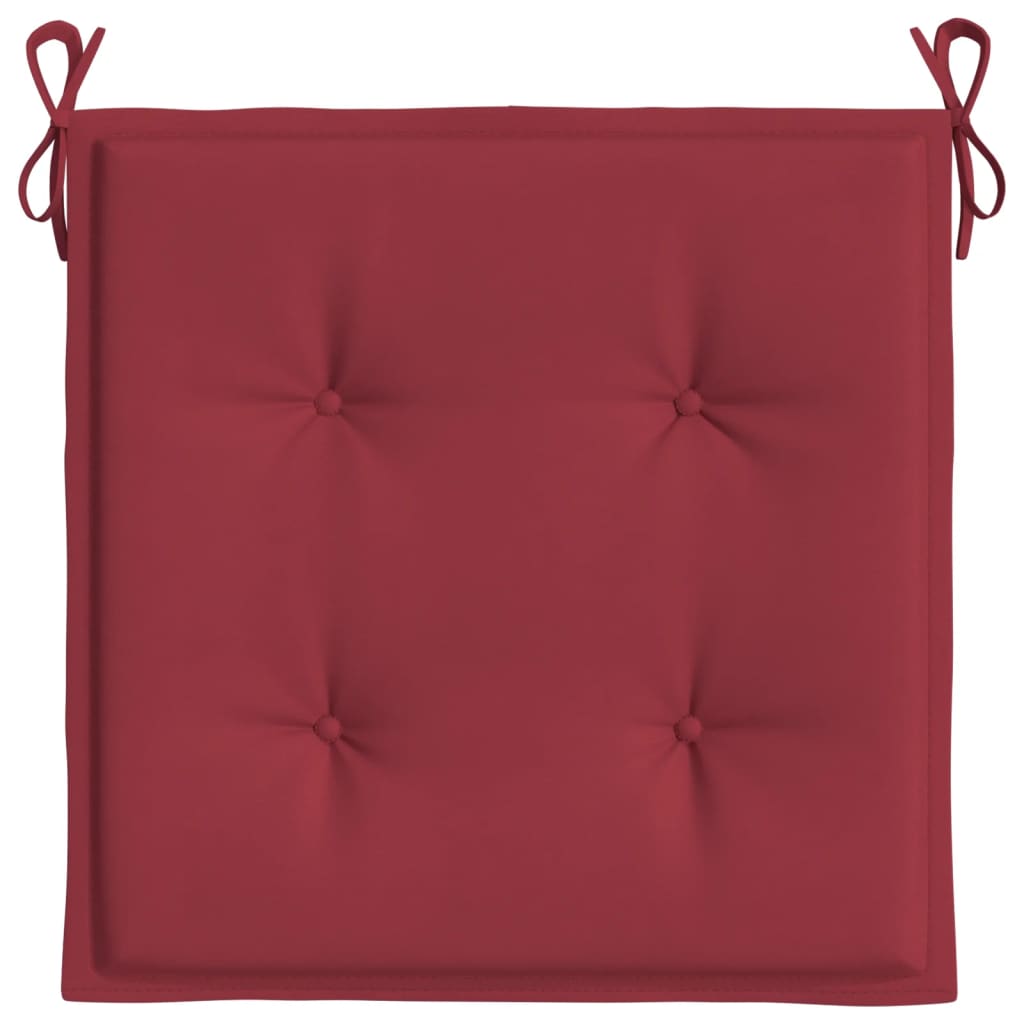 Jastuci za vrtne stolice 4 kom boja vina 50x50x4 cm od tkanine
