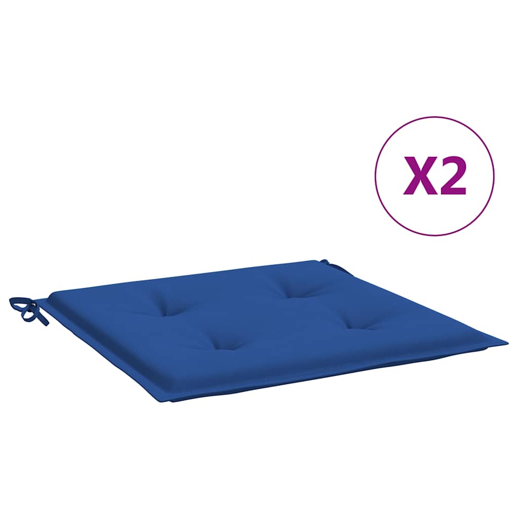 Jastuci za vrtne stolice 2 kom plavi 50x50x4 cm od tkanine