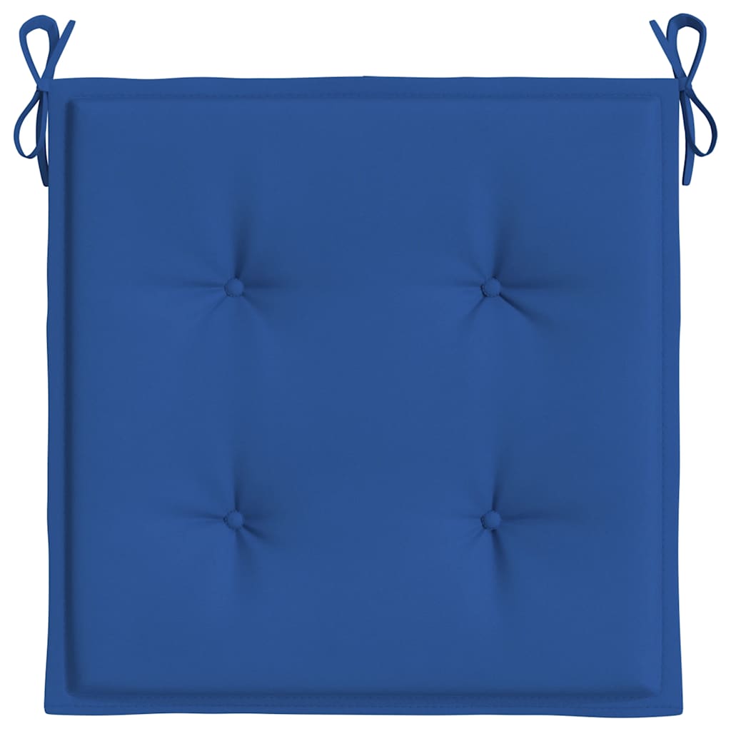 Jastuci za vrtne stolice 2 kom plavi 50x50x4 cm od tkanine