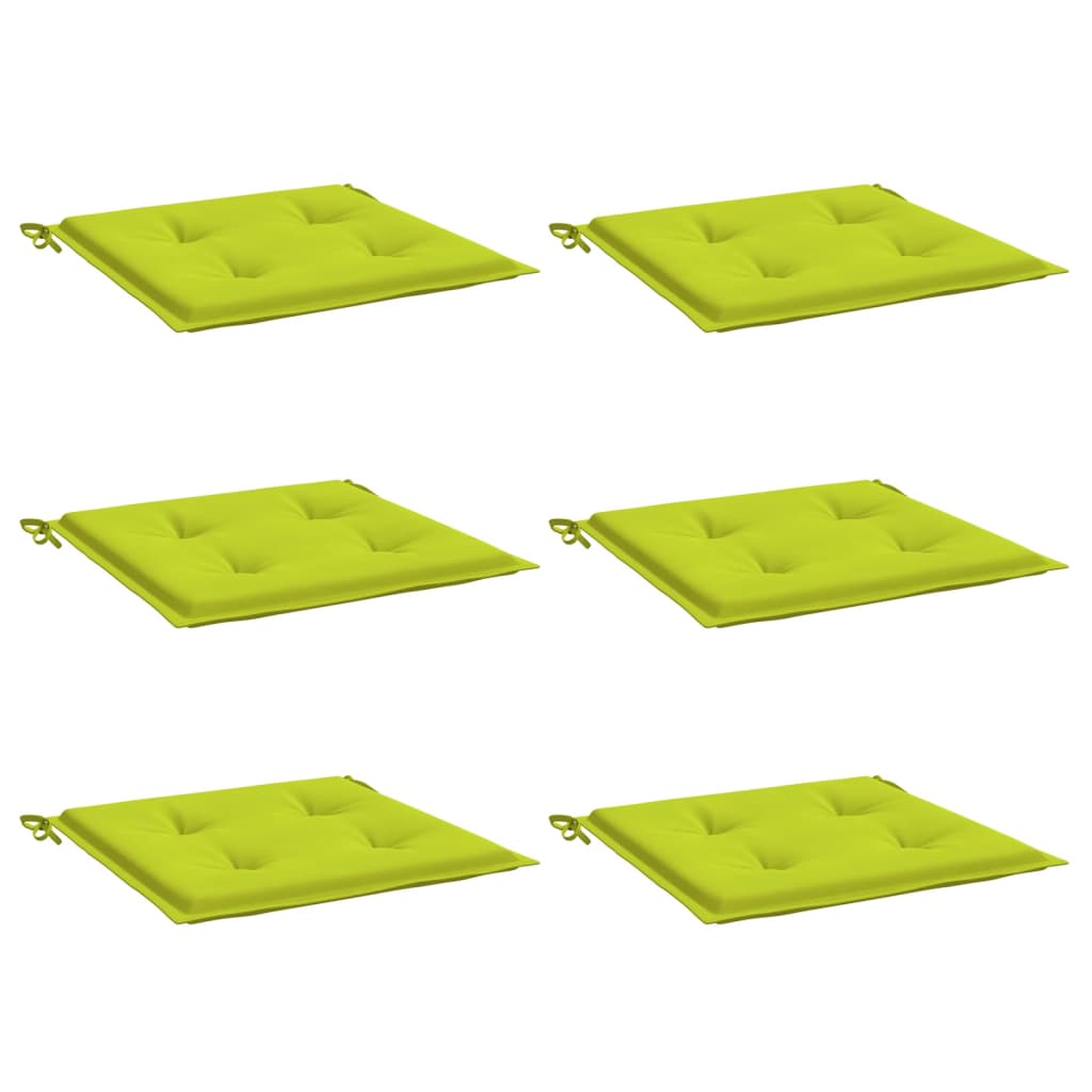 Jastuci za vrtne stolice 6 kom zeleni 50x50x4 cm tkanina Oxford