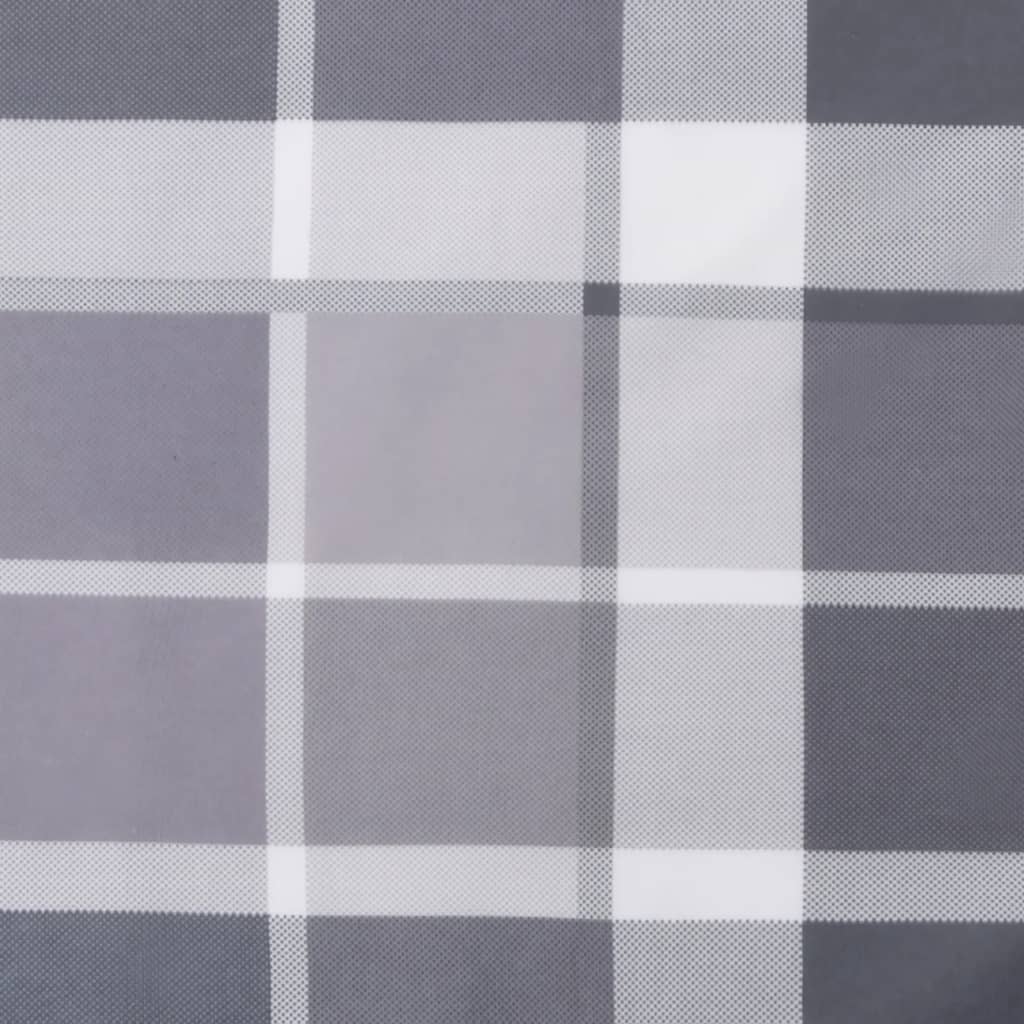 Jastuci za vrtne stolice 2 kom sivi karirani 50x50x4 cm tkanina