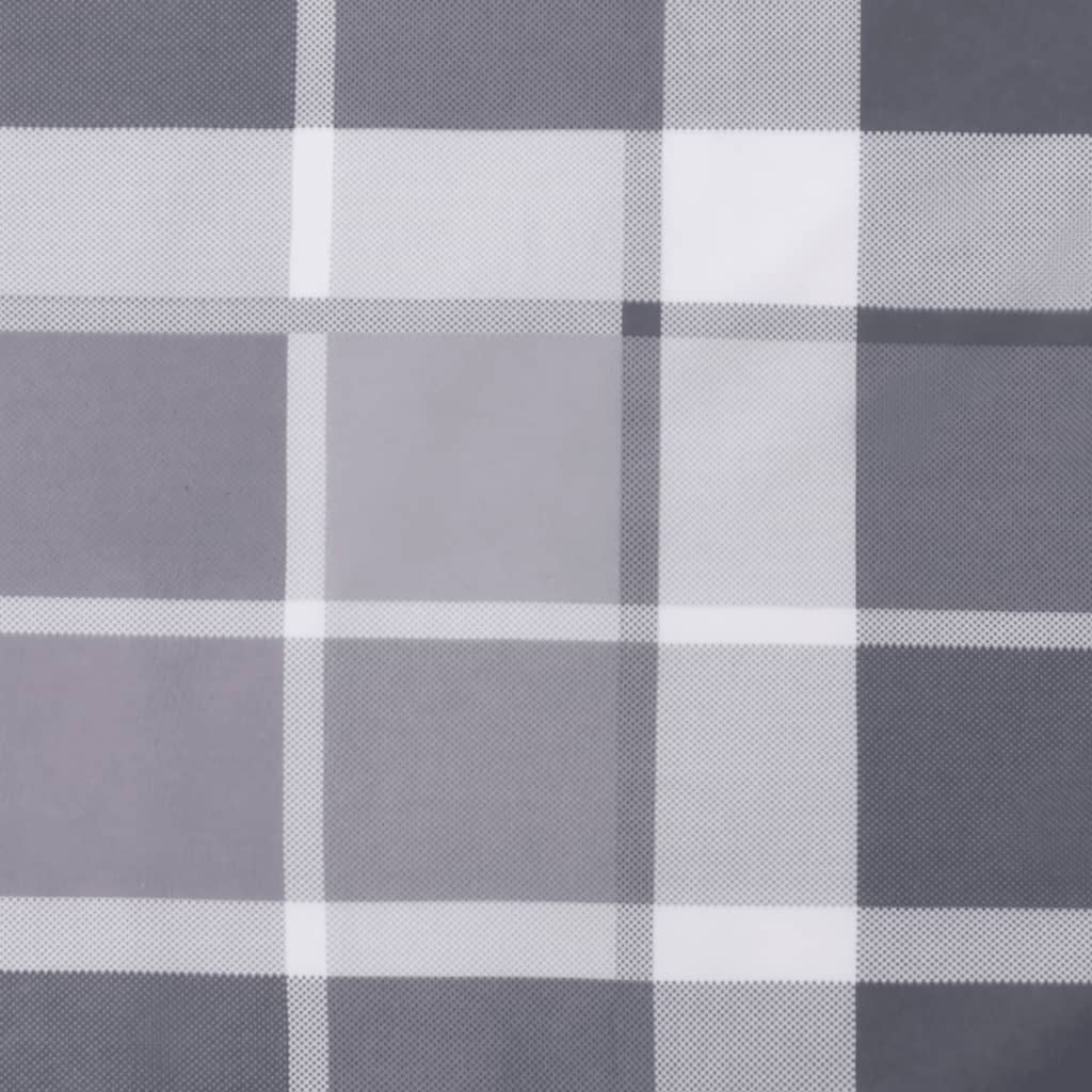 Jastuci za vrtne stolice 4 kom sivi karirani 50x50x4 cm tkanina