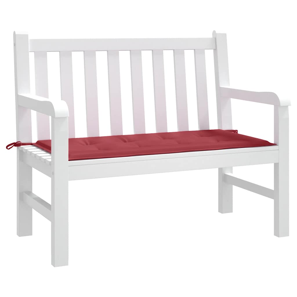 Jastuk za vrtnu klupu boja vina 120x50x4 cm tkanina Oxford