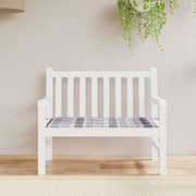 Jastuk za vrtnu klupu sivi karirani 120x50x4 cm tkanina Oxford