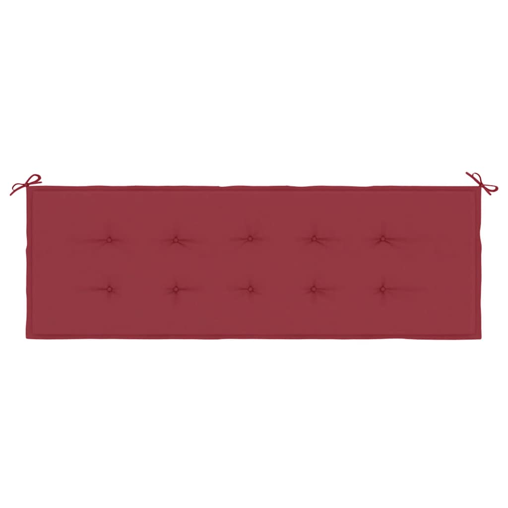 Jastuk za vrtnu klupu boja vina 150x50x4 cm tkanina Oxford