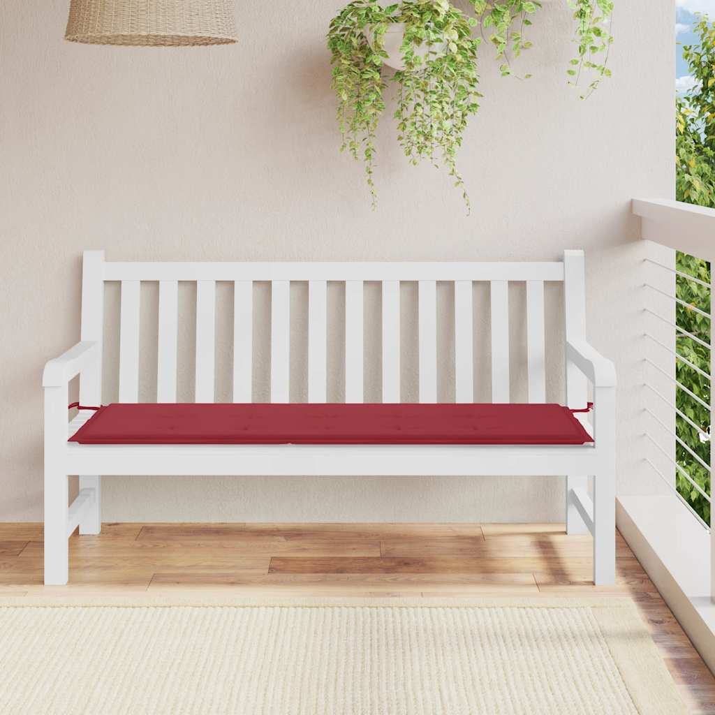 Jastuk za vrtnu klupu boja vina 150x50x4 cm tkanina Oxford