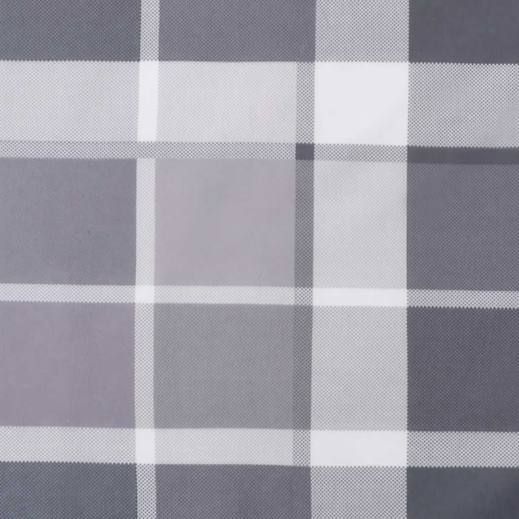 Jastuk za vrtnu klupu sivi karirani 150x50x4 cm tkanina Oxford