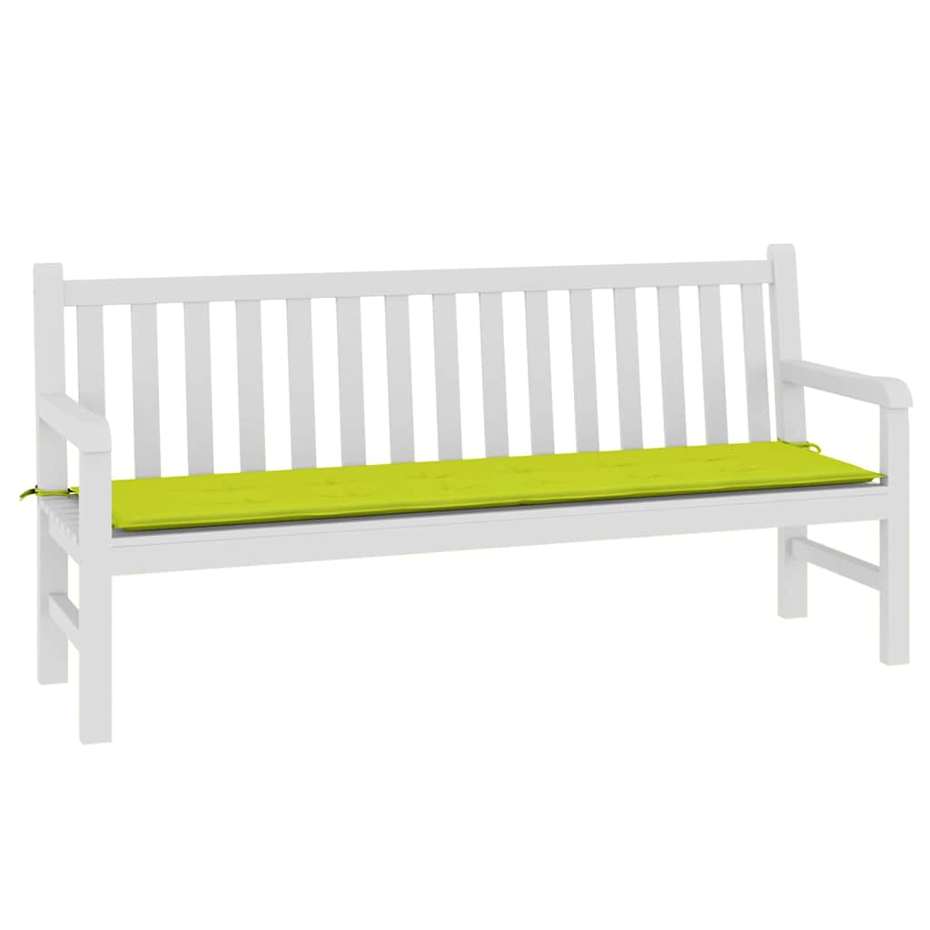 Jastuk za vrtnu klupu jarkozeleni 180x50x3 cm od tkanine Oxford