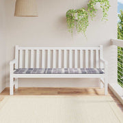 Jastuk za vrtnu klupu sivi karirani 180x50x4 cm tkanina Oxford