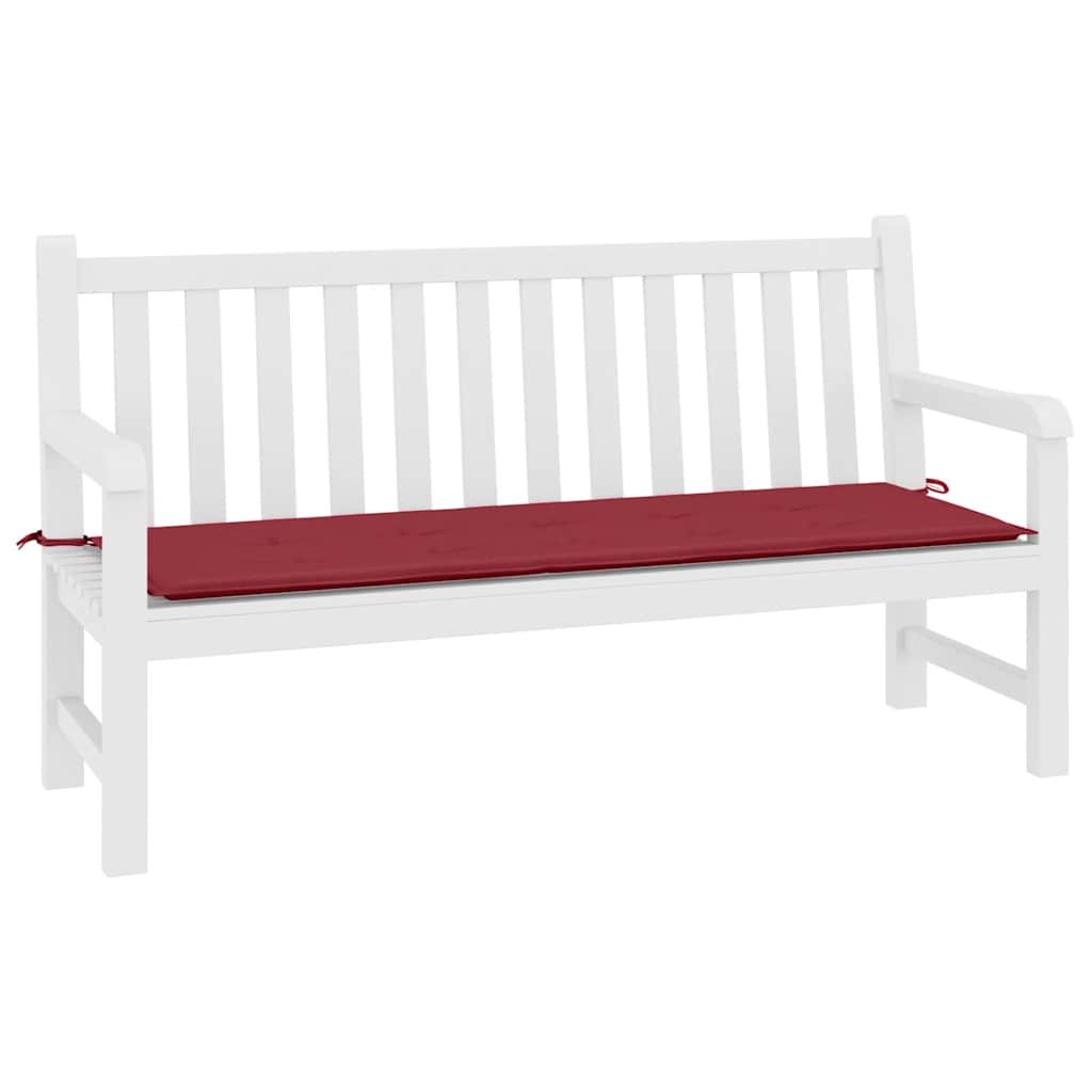 Jastuk za vrtnu klupu boja vina 200x50x4 cm tkanina Oxford