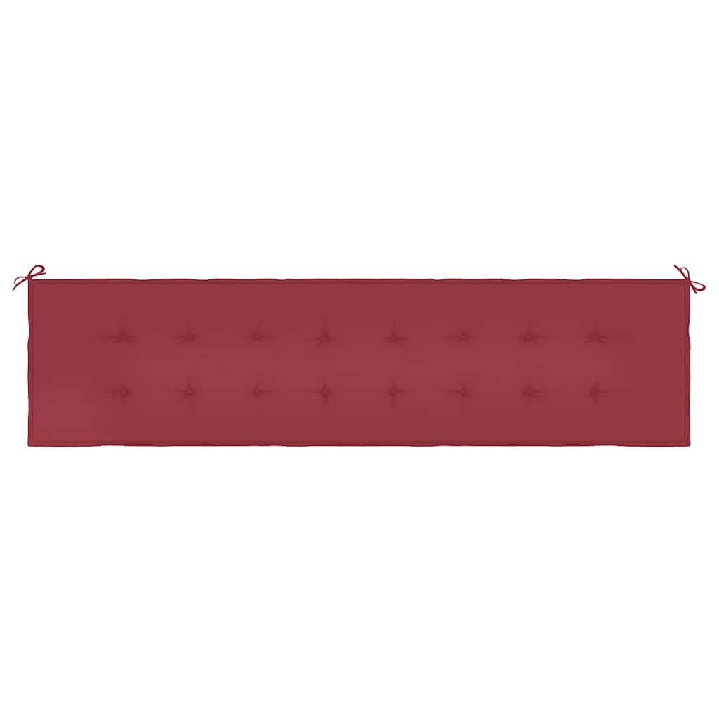 Jastuk za vrtnu klupu boja vina 200x50x4 cm tkanina Oxford