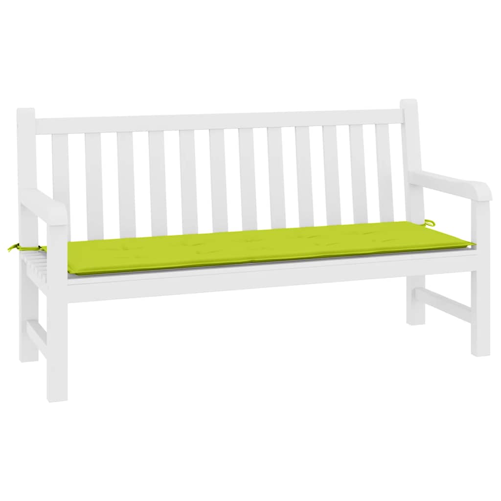 Jastuk za vrtnu klupu jarkozeleni 200x50x4 cm od tkanine Oxford
