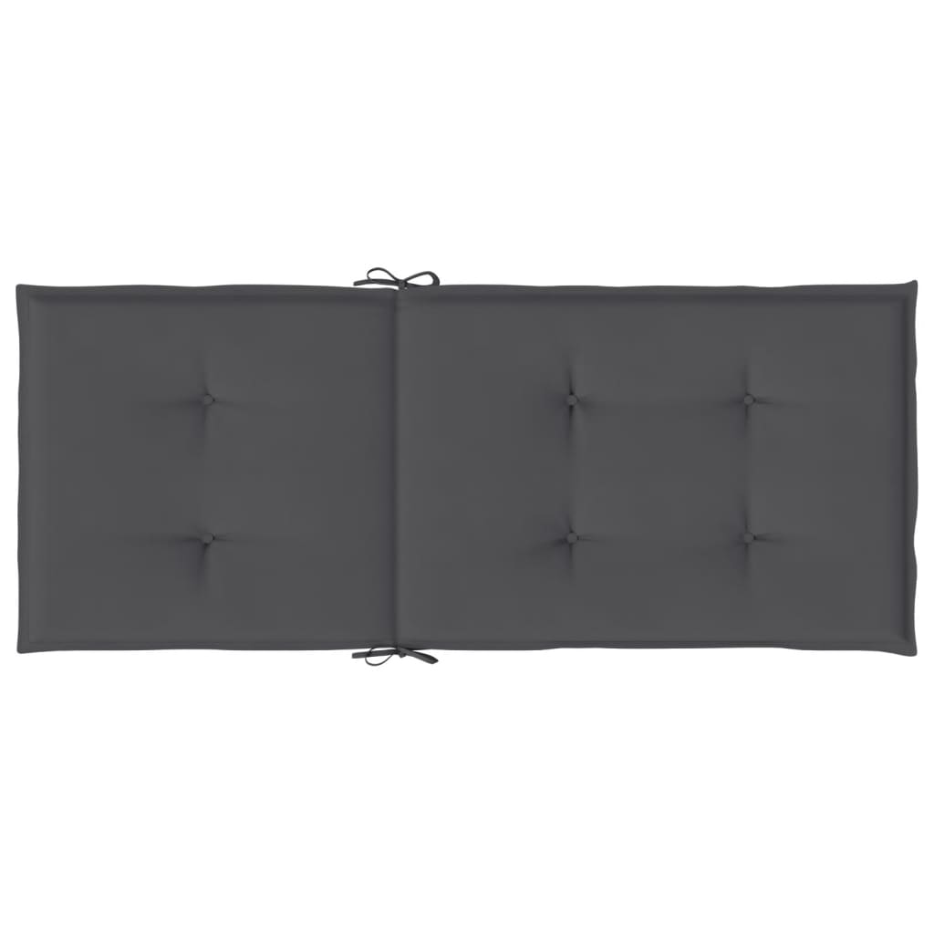 Jastuci za vrtne stolice 6 kom antracit 120x50x3 cm od tkanine