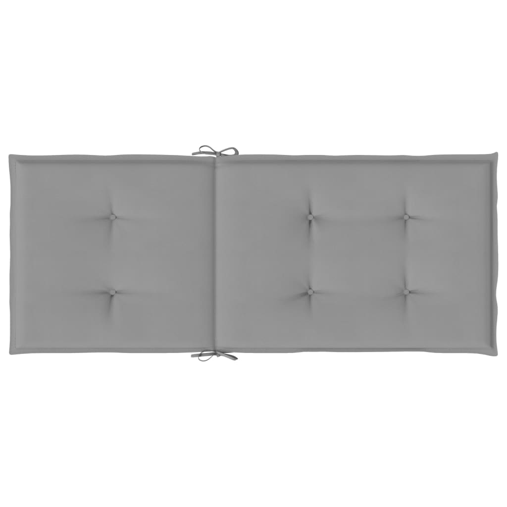 Jastuci za vrtne stolice 6 kom sivi 120 x 50 x 3 cm od tkanine
