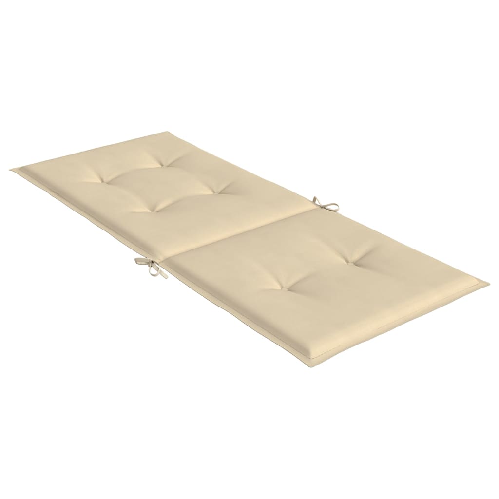 Jastuci za vrtne stolice 6 kom bež 120 x 50 x 3 cm od tkanine