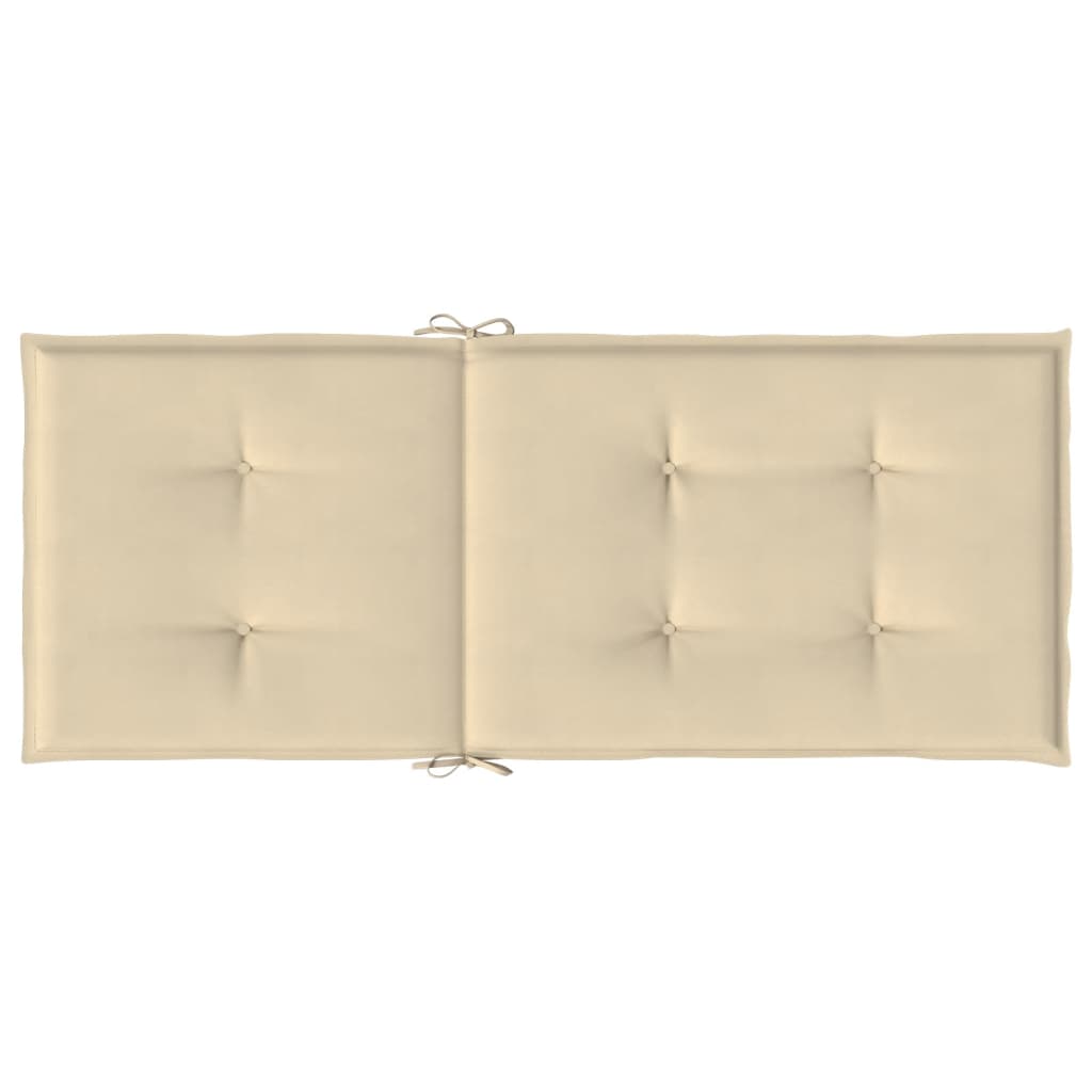 Jastuci za vrtne stolice 6 kom bež 120 x 50 x 3 cm od tkanine