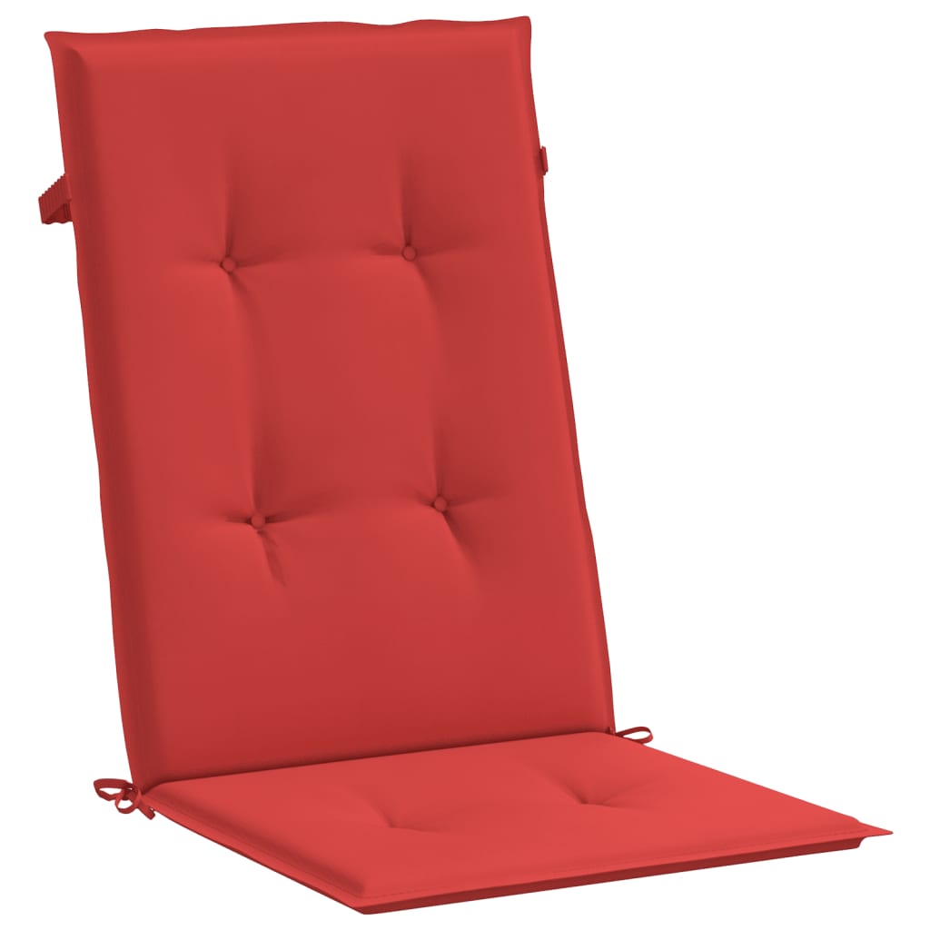 Jastuci za vrtne stolice 6 kom crveni 120x50x3 cm od tkanine
