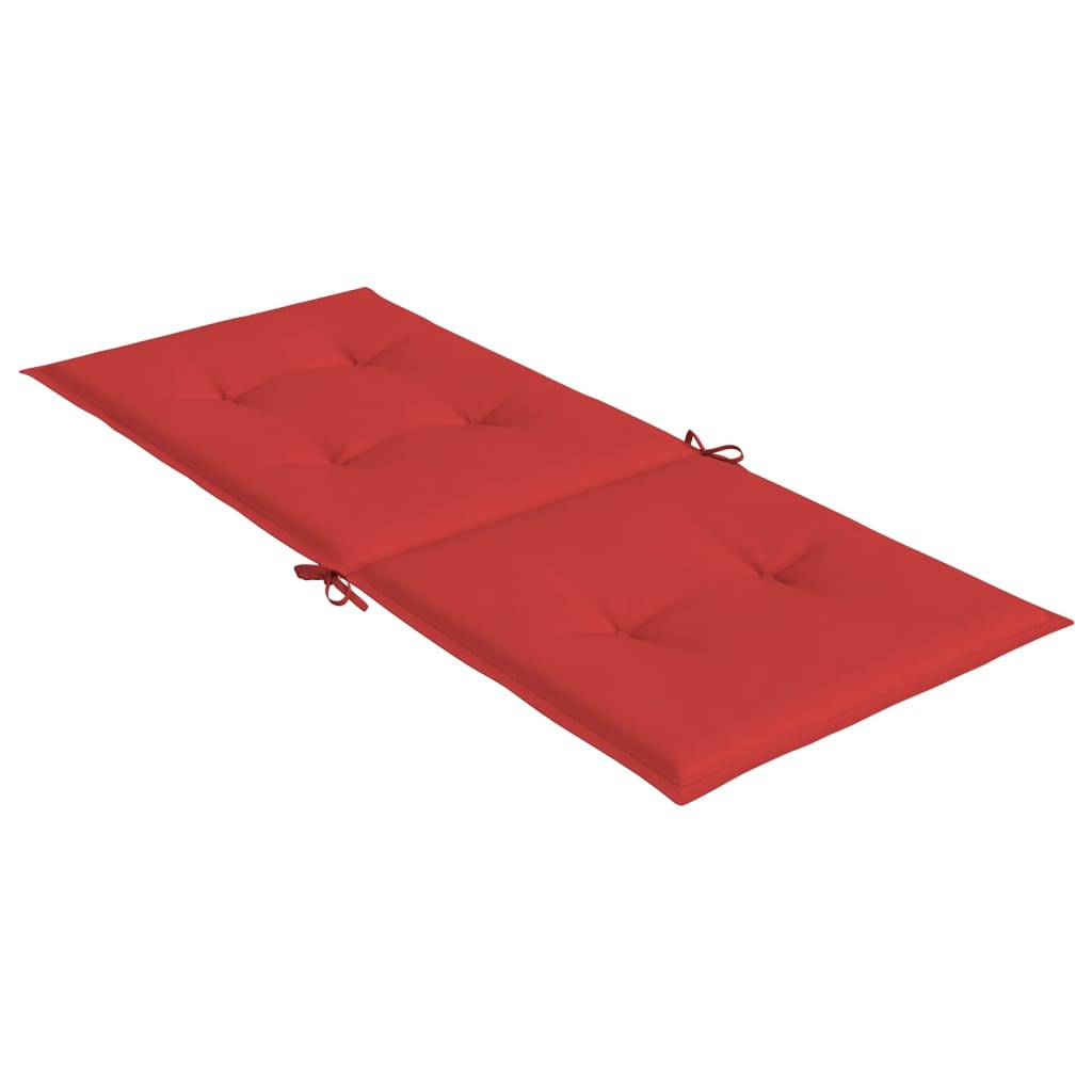 Jastuci za vrtne stolice 6 kom crveni 120x50x3 cm od tkanine