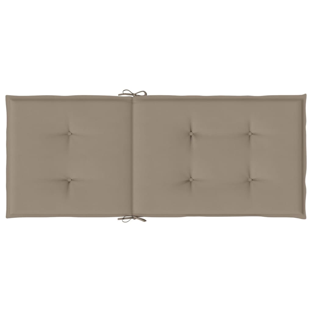 Jastuci za vrtne stolice 6 kom smeđesivi 120x50x3 cm od tkanine