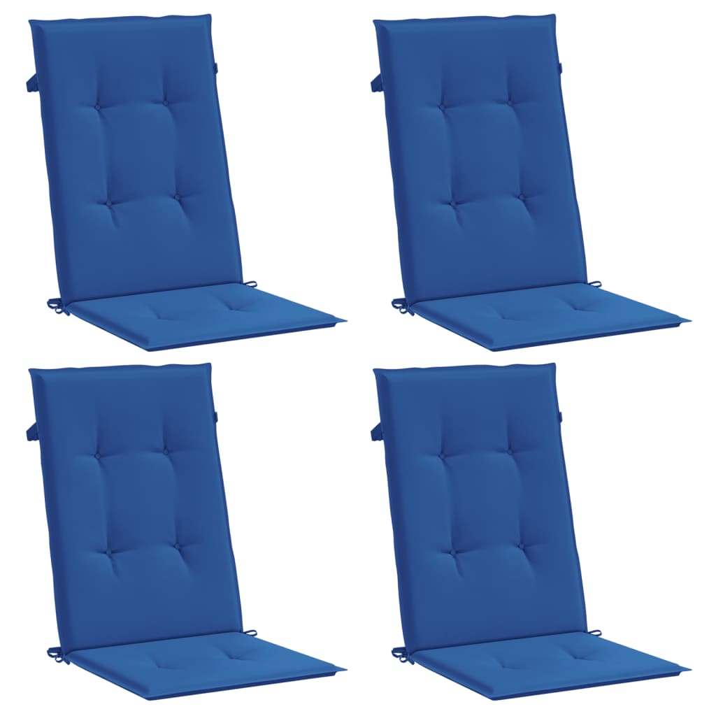 Jastuci za vrtne stolice 4 kom plavi 120 x 50 x 3 cm od tkanine