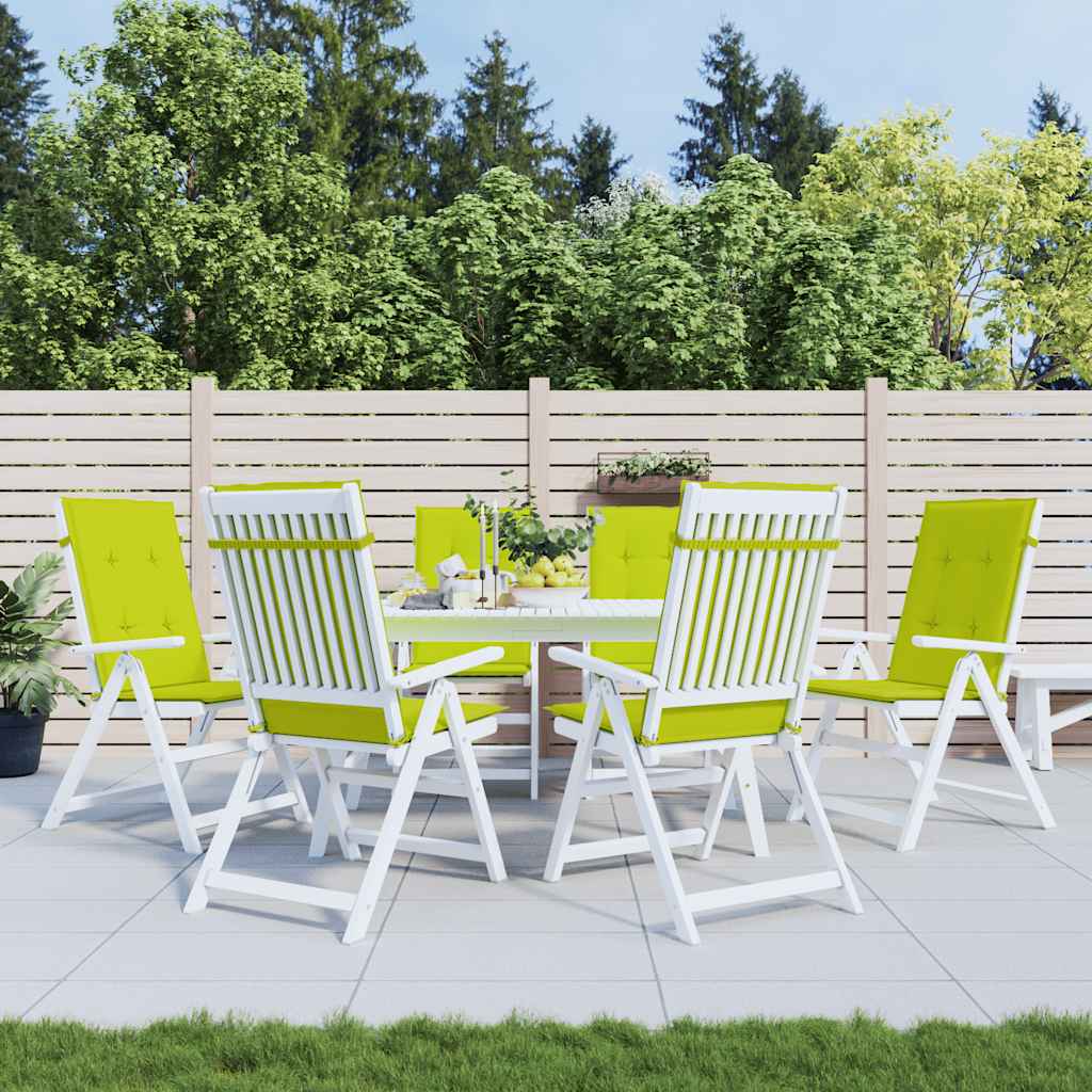 Jastuci za vrtne stolice 6 kom svjetlozeleni 120x50x3cm tkanina