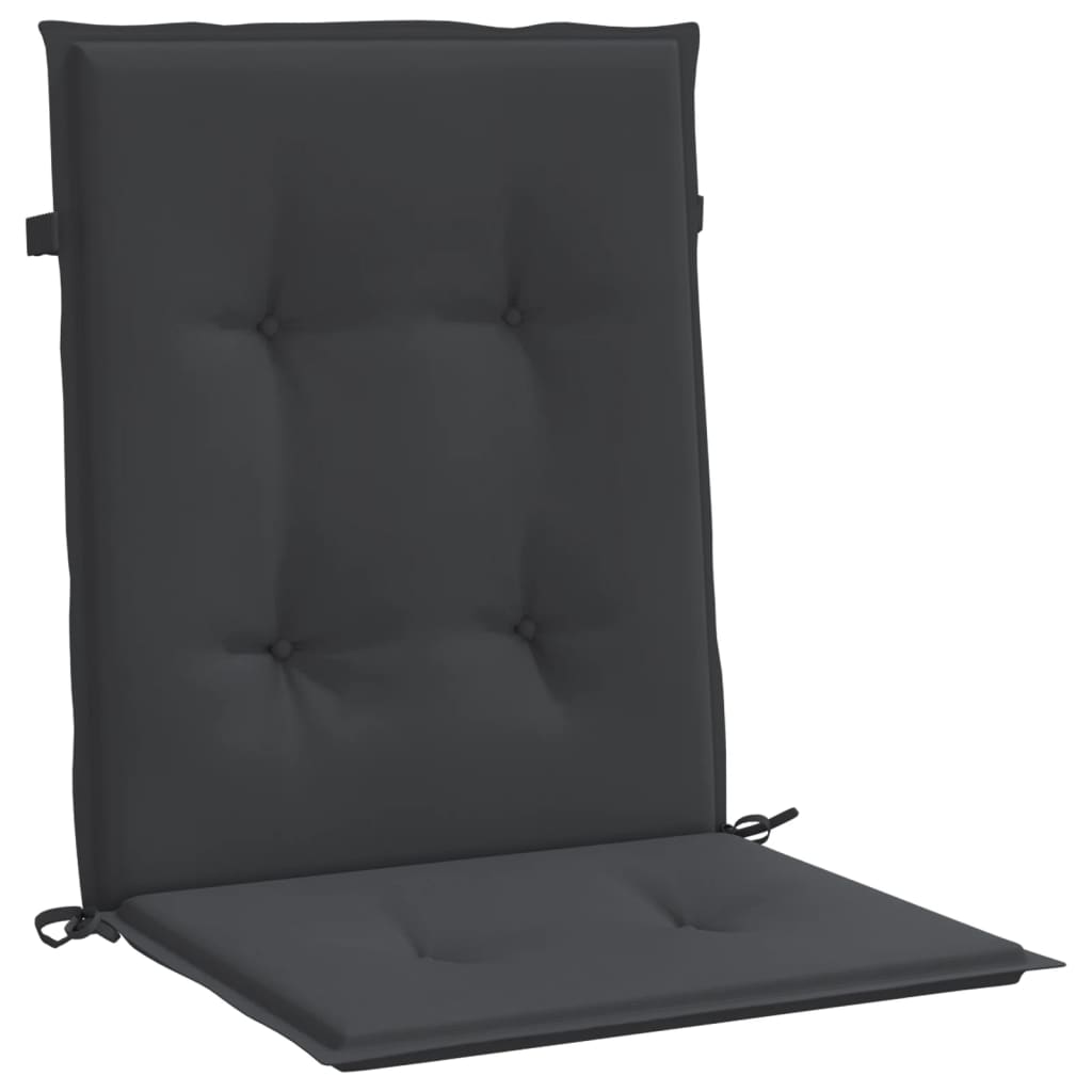 Jastuci za vrtne stolice 6 kom crni 100 x 50 x 3 cm od tkanine