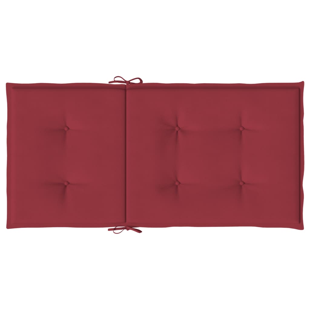 Jastuci za vrtne stolice 2 kom boja vina 100x50x3 cm od tkanine