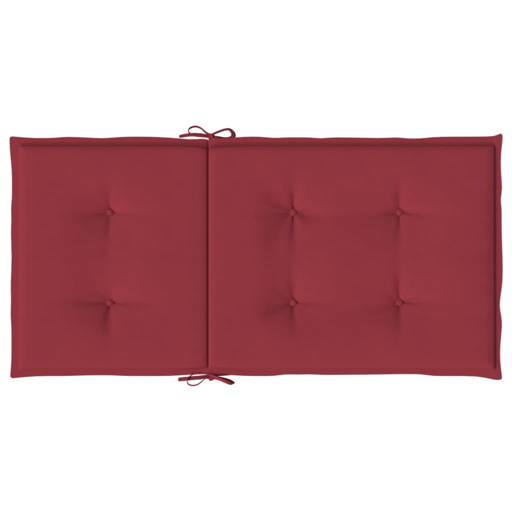 Jastuci za vrtne stolice 6 kom boja vina 100x50x3 cm od tkanine