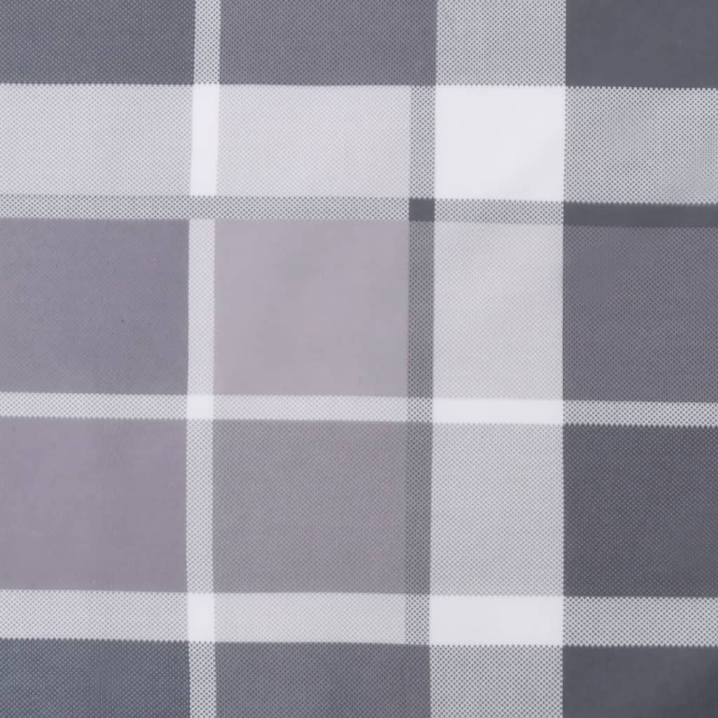 Jastuci za vrtne stolice 2 kom sivi karirani 100x50x3cm tkanine