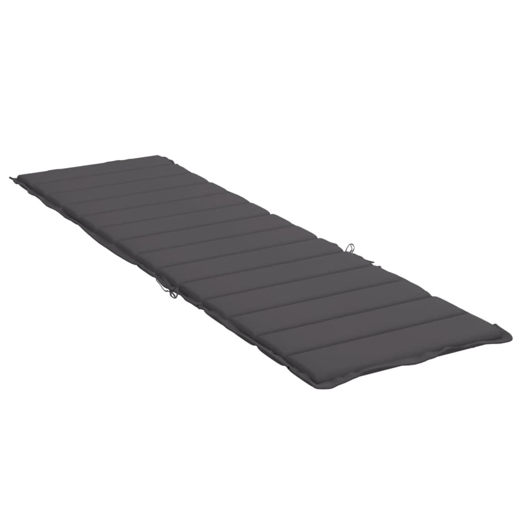 Jastuk za ležaljku antracit 200 x 50 x 3 cm od tkanine Oxford